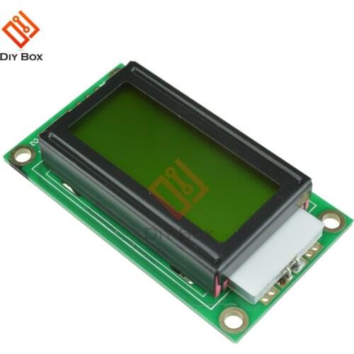 Yellow Backlight 0802 LCD 8x2 Character LCD Display Module DC 5V LCM For Arduino Raspberry pi