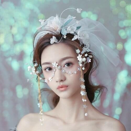 Womens Handmade Holiday Party Decoration Bridal Cool Short Veil Glasses Wedding Accessories wedding decoration