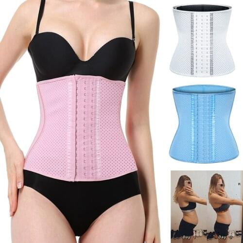 Womens Waist Trainer 100% Latex 9 Steel Bone Weight Loss Corset Weight Loss Slimming Corset Womens Corset Slimming Underwear
