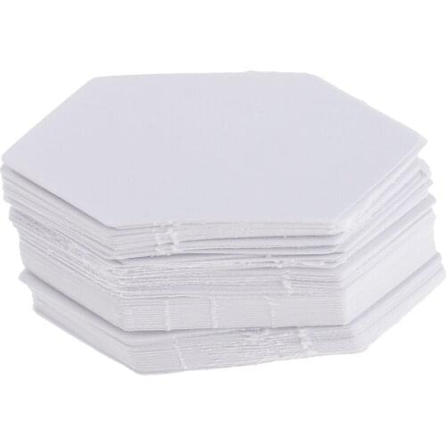 100 Pieces Hexagon Shape Round Paper Quilting Template for Patchwork Sewing