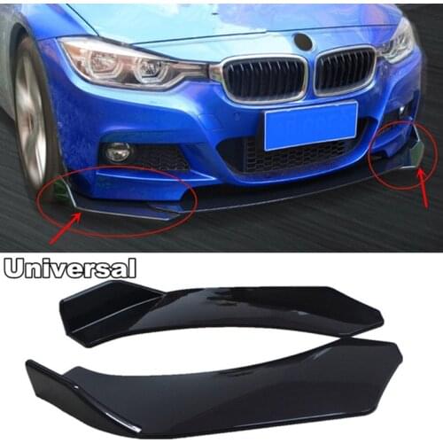 2pcs Car Front Bumper Diffuser Bumper Canard Lip Body Shovels Splitter Lip Body Protector Kit Car Accessories