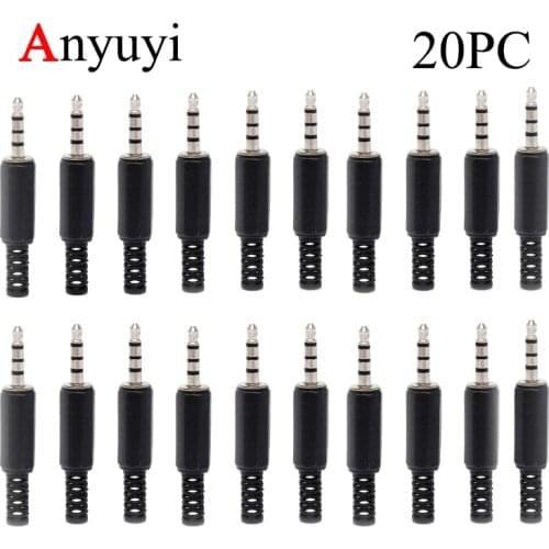 20PCS 3.5mm Stereo Headphone Jack Audio Solders Video Connectors Black