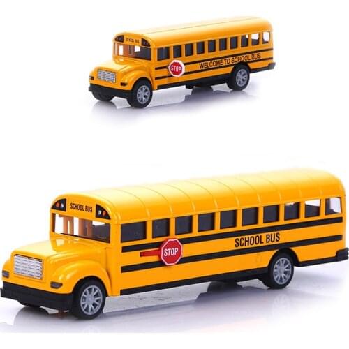 2020 1:16 Children School Bus Toy Alloy Pull Back Diecast STOP Car Model High Quality Simulation Toy Car Boy Birthday Present