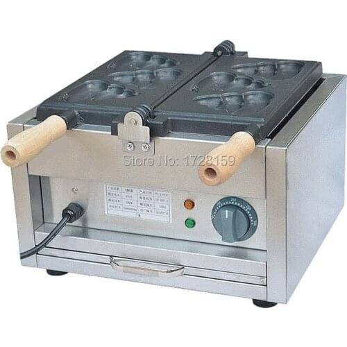 Commercial use Nonstick 110v 220v Electric 6pcs Korean Poop Bread Poo Shaped Waffle Maker Iron Machine Baker Mold