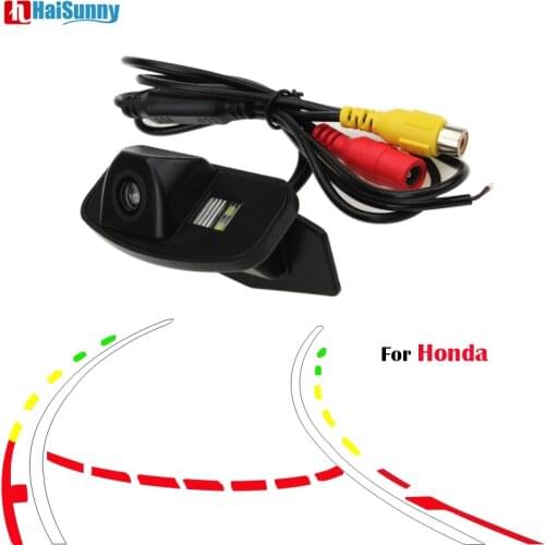 HaiSunny car-styling for Intelligent Dynamic Trajectory Tracks Rear View Camera For Honda Odyssey Fit Jazz Elysion