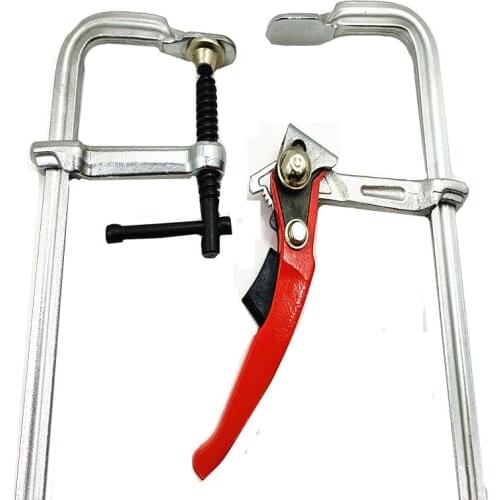 HS Tools Heavy Duty Ratcheting F Clamp Wood Working Work Bar Clamp Clip Kit Gadget Hobby Tool DIY Hand Woodworking