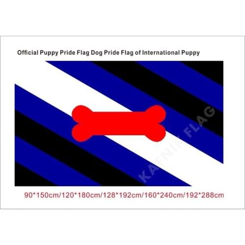 KAFNIK,90*150cmOfficial Puppy Pride Flag Dog Pride Flag for Event/party/home Decorative Flags