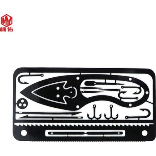 Outdoor Fishing Hook Card Portable Fishing Hunting Multi-function Tool Card EDC camping survival card