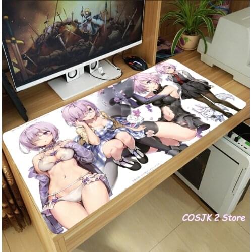Anime Fate/Grand Order Mash Kyrielight Mordred Mouse Pad Thicken Laptop Gaming Mice Mat Table Keyboard Mat Anti-Slip Playmat