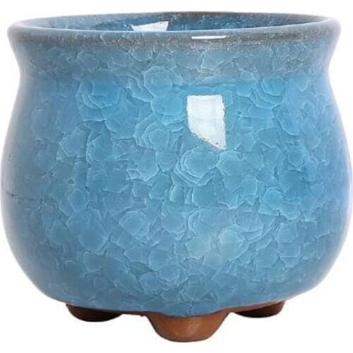 Creative Office Green Plant Vase Planter Flower Plant Bonsai Container Holder Ice Crack Succulent Flowerpot Home Garden Decor