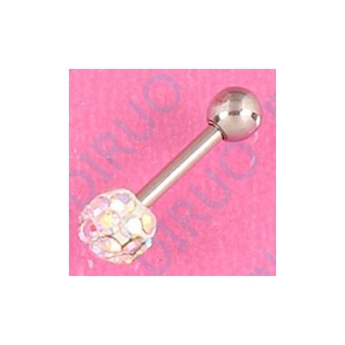 Fashion Eyebrow nai Semi-double ball clay ball body piercing jewely Nickel-free 14G 316L surgical steel