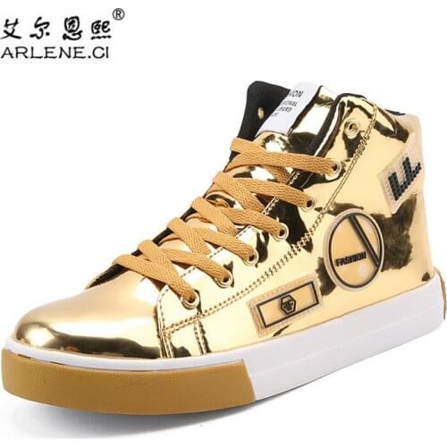 2019 New Brand Gold Silver Plus Size 46 Skateboarding Shoes for Men Breathable Outdoor Sneakers Men Sport Shoes Zapatillas Homme