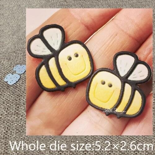 New Design Craft Metal stencil mold Cutting Dies 2pcs lovely bees decoration scrapbook die cuts Album Paper Card Craft Embossing