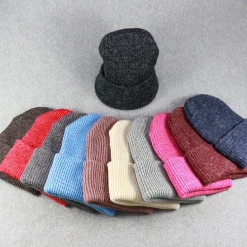 Wholesale Gorros Winter Warm Hats for Women Men Knitted Beanie Hat Cap for Girls Wool Hat Female and Male Skullies Stocking Hats
