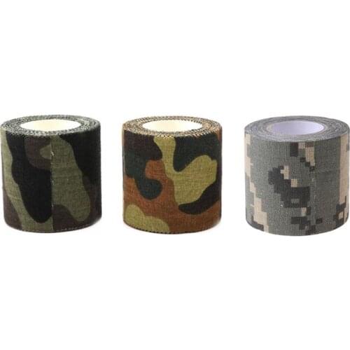 Self-adhesive Non-woven Camouflage Cohesive Camping Hunting Camo Stealth Tape 5M N0PC