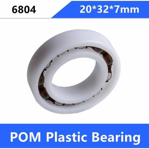 20/50pcs 6804 20*32*7mm POM bearing Pom Plastic Deep Groove Ball Bearing with Glass balls Nylon Cage deep groove 20×32×7mm