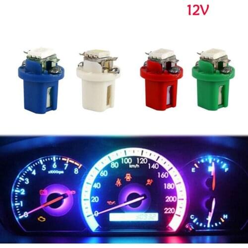 10Pcs T5 LED B8.5D Car LED Dashboard Speedometer Bulb Instrument Lights 12V Instrument Lights The Width Light Dashboard Lights