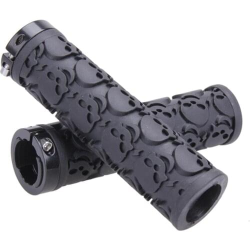 Skull Mountain Bikes Bicycles Lockable Handlegrip Handlebar Grips Sleeve Anti-slip Skull Style Sponge Bike Accessories Parts