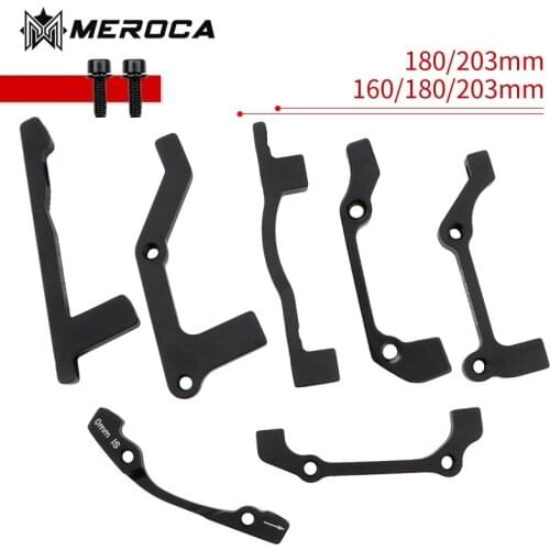Meroca Bike Hydraulic Disc Brake Adapter Frame Fork Conversion Seat 140/160/180/203mm Black Iamok Bicycle Component