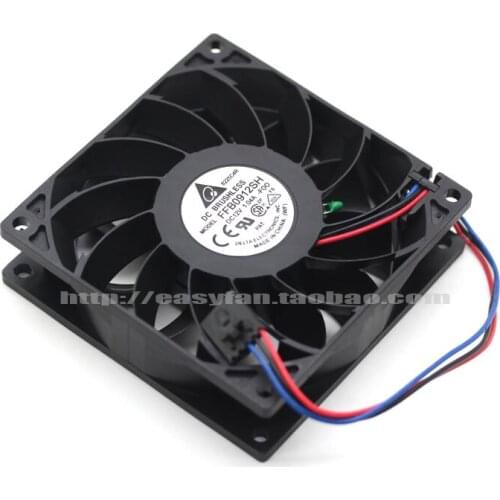 Detla Electronics FFB0912SH F00 DC 12V 1.04A 90x90x25mm Server Cooling Fan
