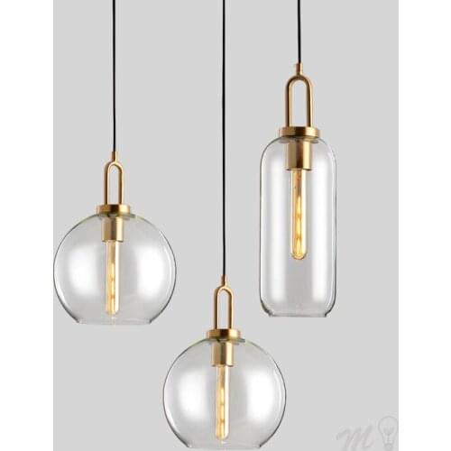 Vintage crystal copper christmas balls lighting dining room bathroom fixture lamparas de techo nordic decoration home hanglampen