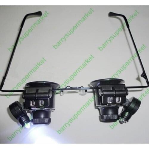 10PCS 10X glasses watch repair mangifier with LED light jewelry appraisal Inspection industrial electronics laboratory medical
