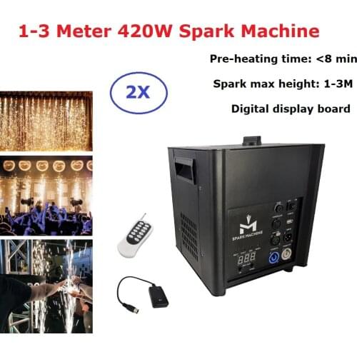2020 Free Shipping Fireworks Machine 420W Cold Spark Wedding Flame Fountain DMX And Remote Control Sparkly Machine Dj Equipments