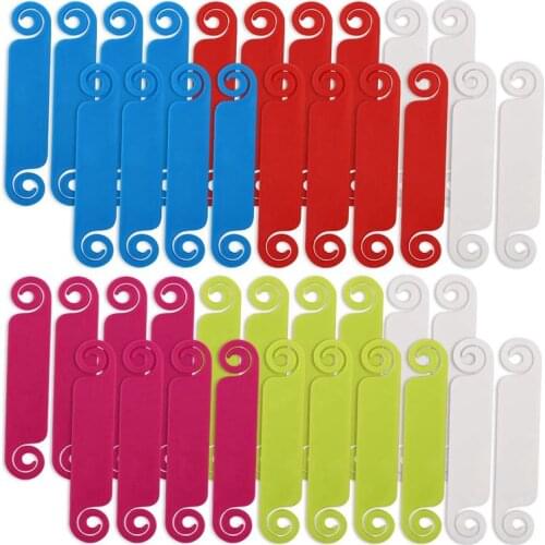 40Pcs Cable Labels Tags for Marking Wires Multicolored Cable Management Labels Clip Cord Cable Identification Marking