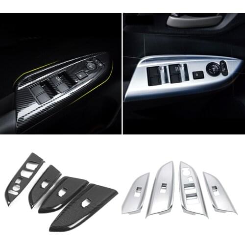For Honda FIT JAZZ 2014-2018 accessories Car Door Window glass Lift Control Switch Panel cover trim car styling ABS Carbon/Matte