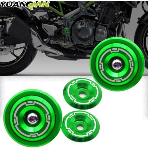 Motorcycle Accessories Green Frame Caps Frame Hole Cover Plug Kit Decor Fairing Guard Set For Kawasaki Z900 Z 900 z900 2017 2018