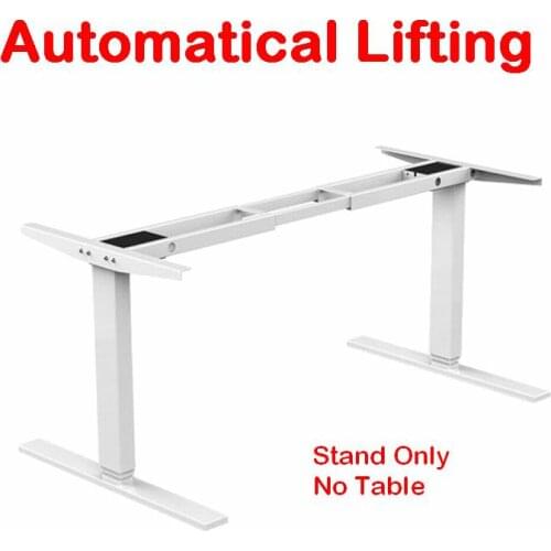 Automatical Lifting Height Adjusting Working Platform Table Office Besk No Wood Board 100Kgs Load Quiet 50*80*1.5mm Square Tube