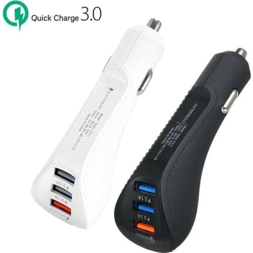 Car Phone Charger USB QC 3.0 Quick Charger Adapter USB Port for Samsung Xiaomi Huawei IPhone Charging