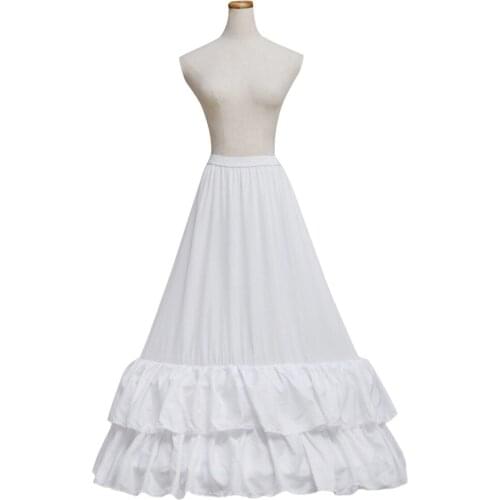 2 Hoop White Peeticoat Bridal Wedding Princess Dress Ruffles Medieval Peeticoat Underskirt Crinoline Skirt Cospaly Accessories