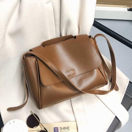 Big PU Leather Crossbody Bags for Women winter Classic Shoulder Handbags and Purses Womens Travel Cross Body Branded Hand Bag