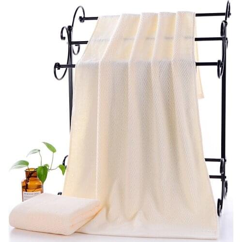 Household Adult Bath Towel Plain Simple Beach Towel Soft Absorbent Towel Bath Towel