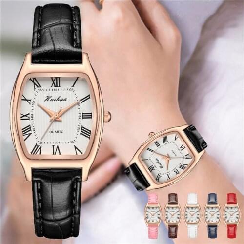 Women Roma Dial Watch Casual Luxury Leather Female Quartz Wrist Watches Relogio Feminino
