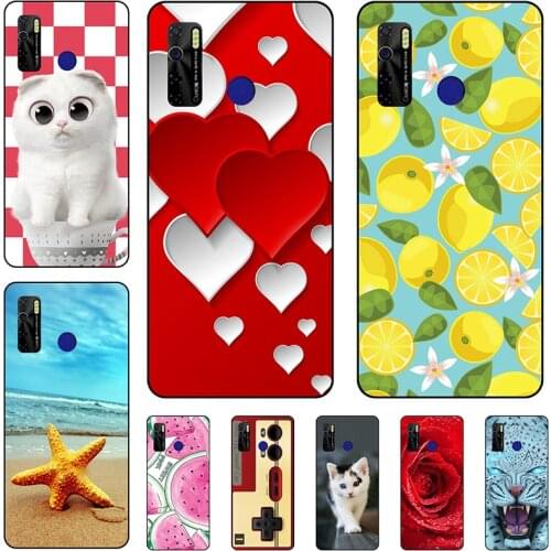 For TECNO Camon 15 16 Case Camon15 Bumper Silicone TPU Soft Phone Cover For TECNO Camon 16 15 air Case Cartoon funda Camon16