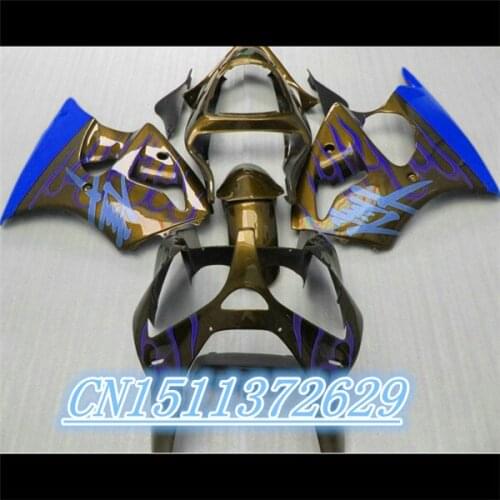 Dor-fairings set for Kawasaki ZX-6R 2000-2002 blue black gold full fairing kit Ninja 636 ZX6R 00 01 02 D injection