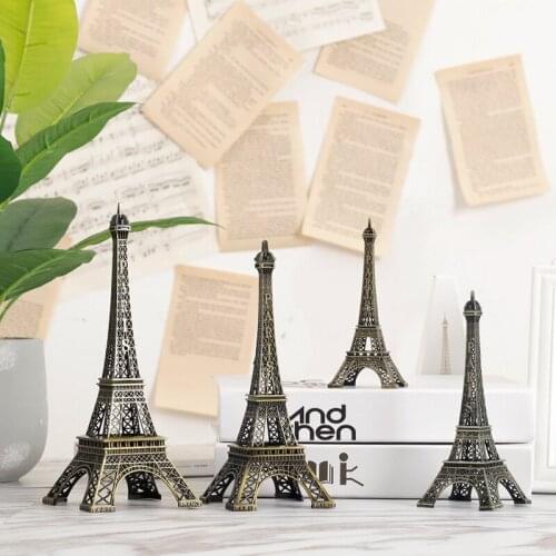 European Style Creative Iron Eiffel Tower Model Sculptures Home Decoration Modern Art Sketch Props Miniature Figurines Gift