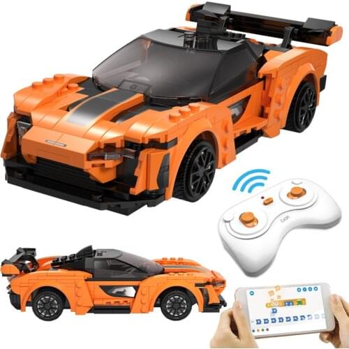 City Technical APP Programming Remote Control Sports Vehicle Model Building Blocks RC Racing Car Bricks Gifts Toys for Children