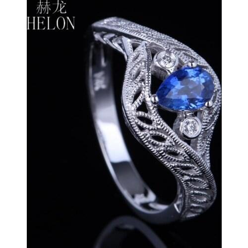 Кольца с сапфирами HELON China At AliExpress