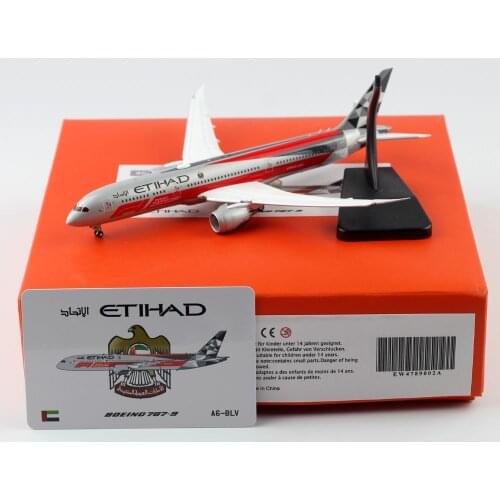 1:400 Alloy Collectible Plane JC Wings EW4789002A Etihad Airways "Dreamliner" B787-9 Diecast Aircarft Model A6-BLV Flaps Down