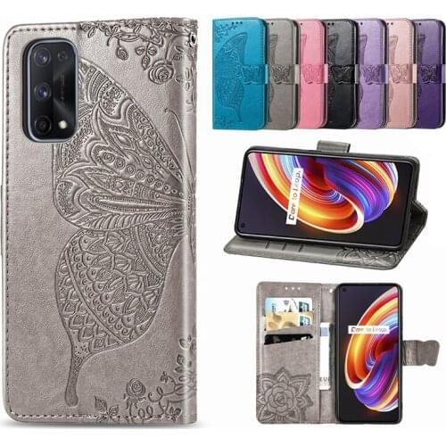 Butterfly Embossed Leather Phone Case For OPPO A94 A92 A91 A74 A72 A54 A53 A52 A33 A15 A11X A9 A7X A5 A3 S With Card Slot Cases