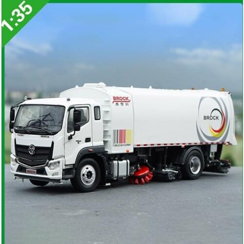 Die-cast 1:35 Scale Foton Proco Brock Sweeper Truck Ruiwo Alloy City Environmental Protection Truck Model Collection Decorative
