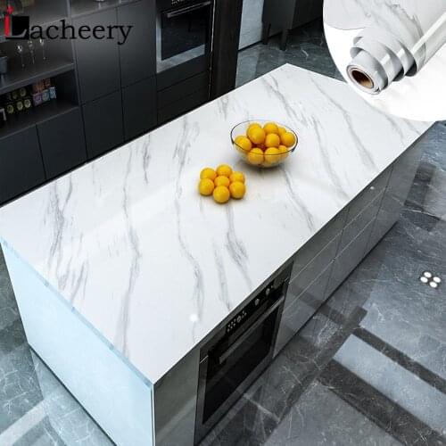 Marble Vinyl Film Self Adhesive Wallpaper for Bathroom Kitchen Cupboard Countertop Contact Paper Waterproof Stickers Home Decor