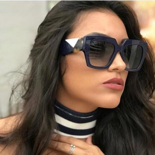 Flat Top Oversized Square Sunglasses Women Gradient 2021 Summer Style Classic Women Sun Glasses Female Big Square Eyewear UV400