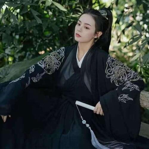 Embroidery Clothes Long Sleeve Chinese Traditional Hanfu Men&Women Couples Carnival Cosplay Costume Hanfu Coat for Couples