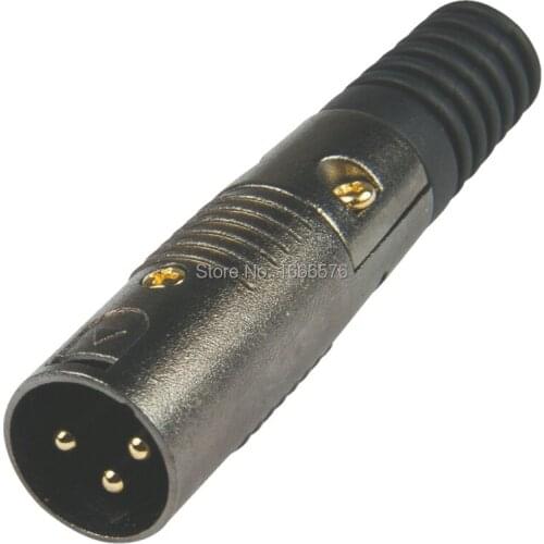 Wholesale 10 pcs/lot XLR 3Pin Cannon Connector XLR Male MIC Audio connector-YA5054
