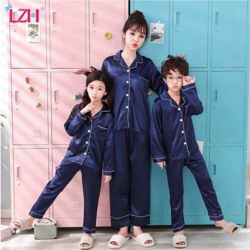 LZH 2021 Autumn Long Sleeve Childrens Pajamas For Girls Boys Women Sets Casual Home Outfit Pajamas For Family Matching Outfits