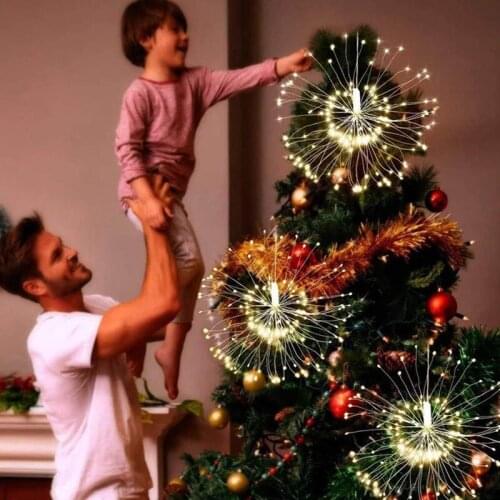 Christmas Firework Lights Dandelion Explosion Star Copper Wire Lights Waterproof Lights Outdoor Led String Lights Party Wedding